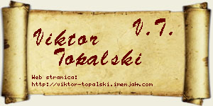 Viktor Topalski vizit kartica
